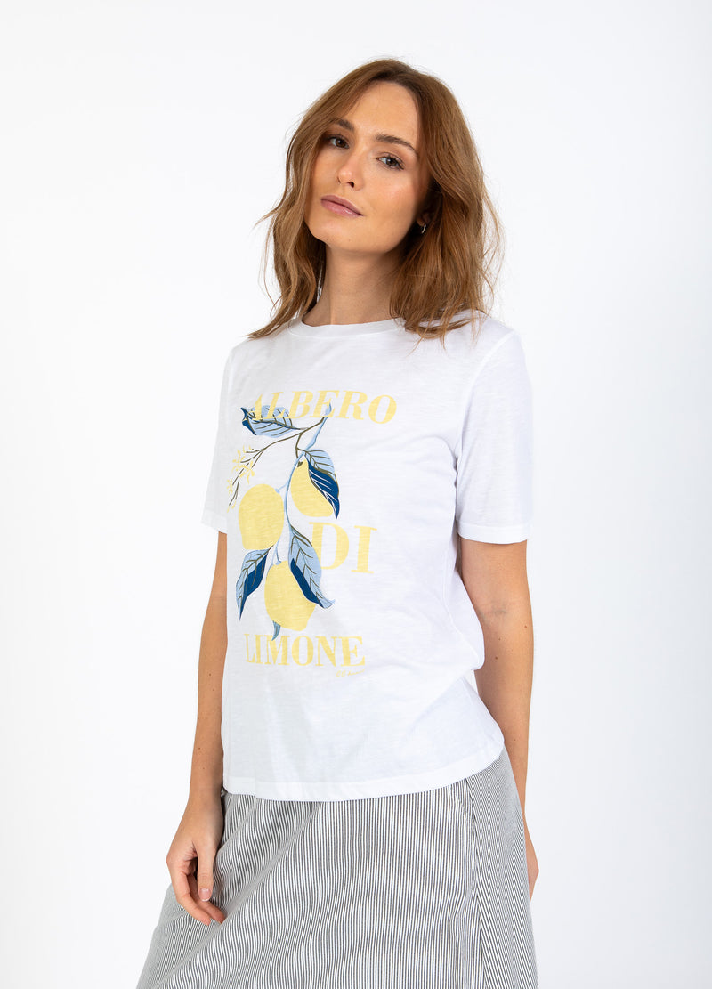 CC Heart CC HEART LEMON TEE - MIDI ÆRME T-Shirt White - 200