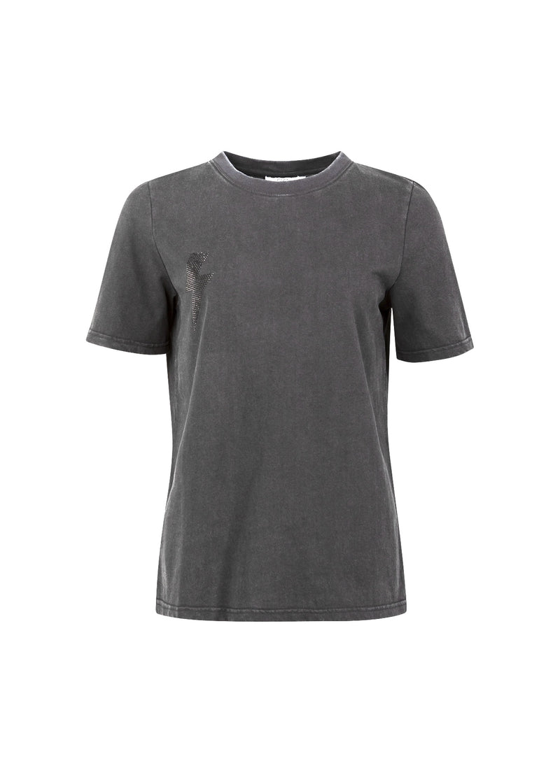 CC Heart CC HEART LIGHTNING TEE - MIDI ÆRME T-Shirt Washed grey - 180