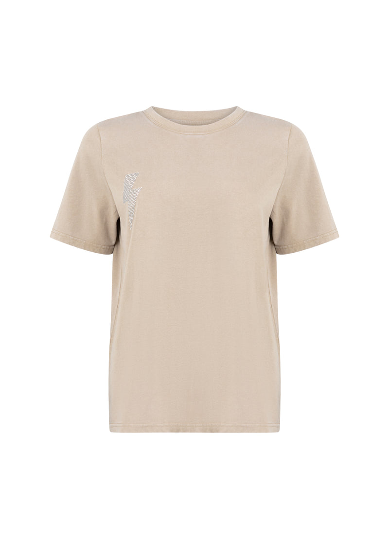 CC Heart CC HEART LIGHTNING TEE - MIDI ÆRME T-Shirt Washed sand - 365