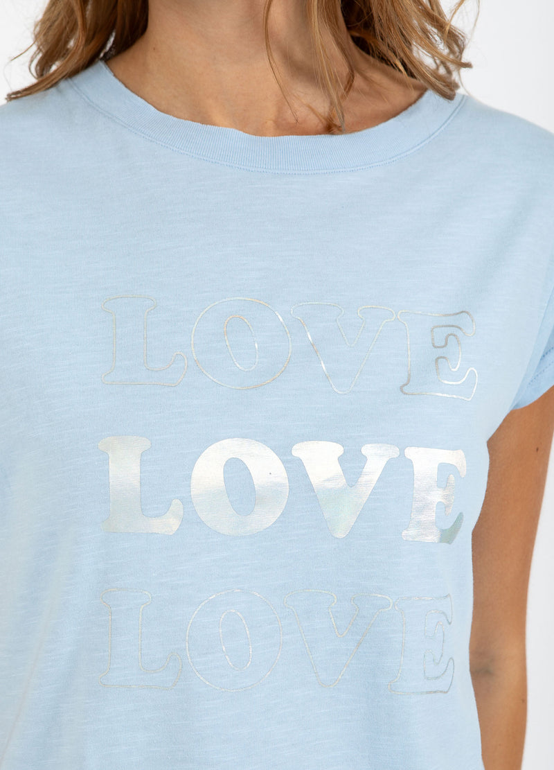 CC Heart CC HEART LOVE T-SHIRT - KORTÆRME T-Shirt Powder blue - 588