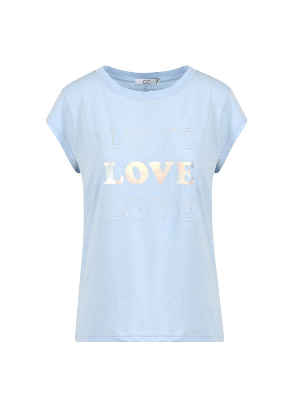 CC Heart CC HEART LOVE T-SHIRT - KORTÆRME T-Shirt Powder blue - 588