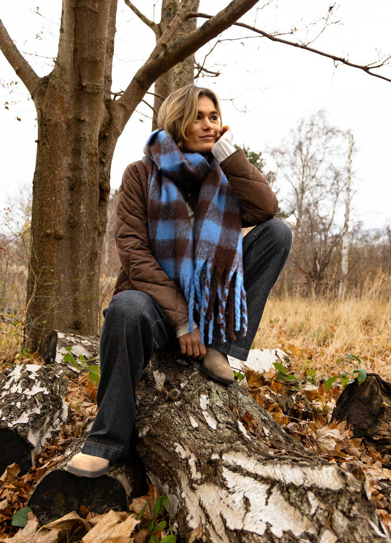 CC Heart CC HEART MAREN TØRKLÆDE Accessories Blue/brown check - 542