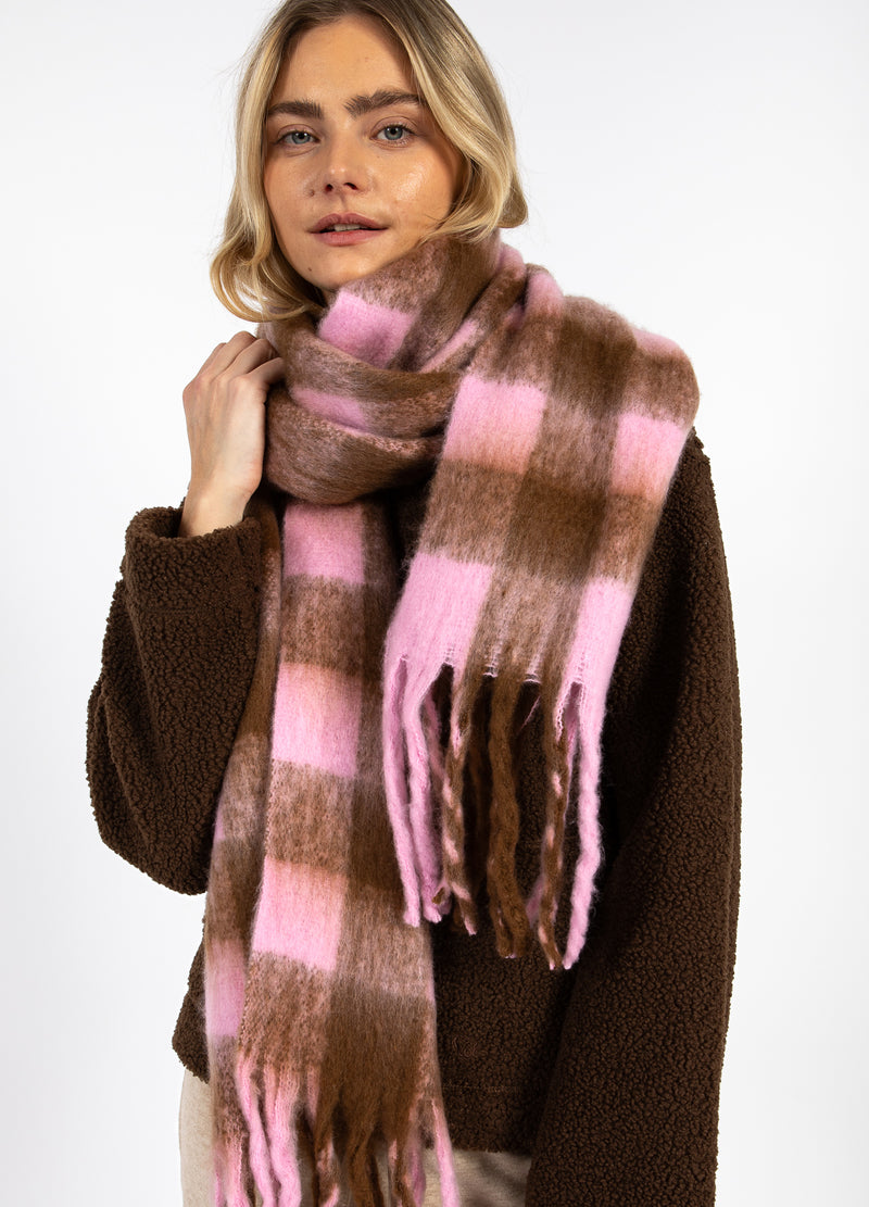 CC Heart CC HEART MAREN TØRKLÆDE Accessories Brown/pink check - 543