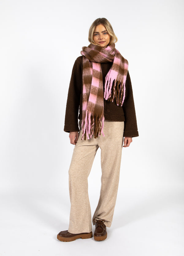 CC Heart CC HEART MAREN TØRKLÆDE Accessories Brown/pink check - 543