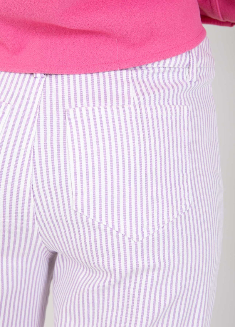 CC Heart CC HEART MATHILDE STRIBET BUKSER Pants Off white/purple stripe - 249