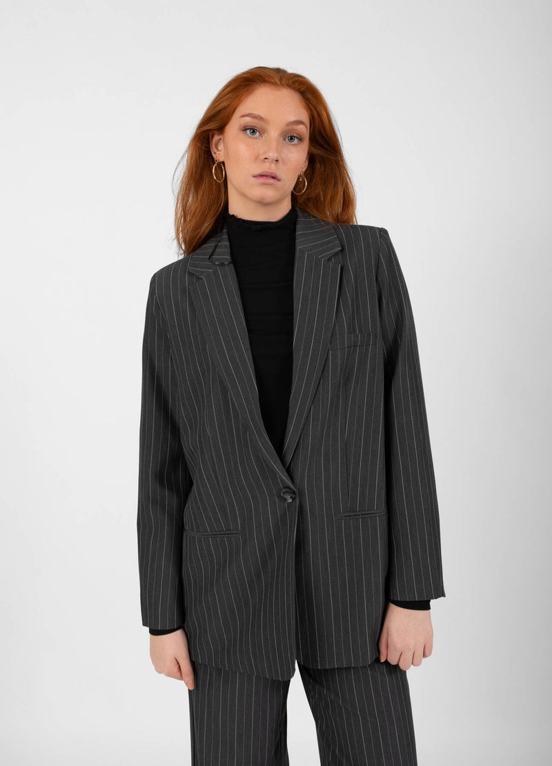 CC Heart CC HEART MAXINE OVERSIZED BLAZER Blazer Grey pinstripe - 120