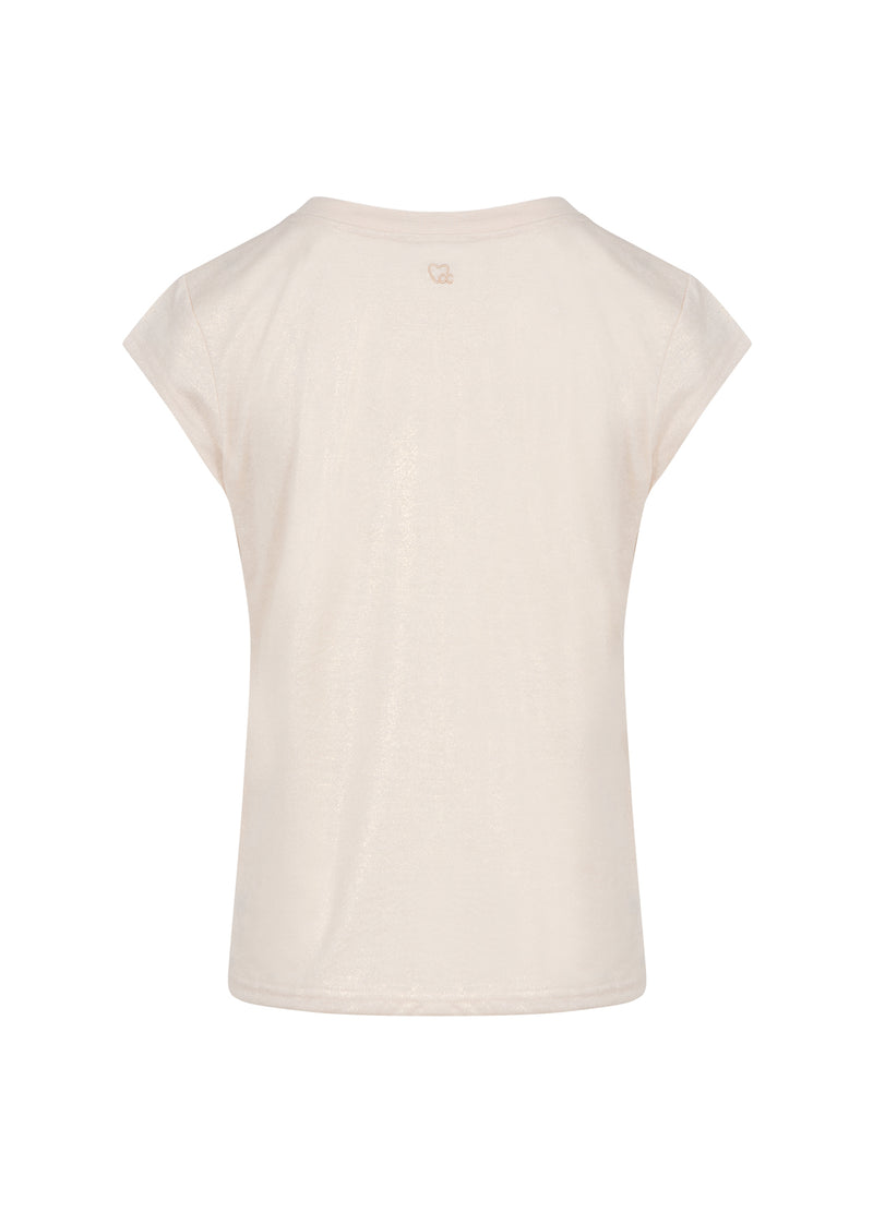 CC Heart CC HEART METALLIC T-SHIRT - KORT ÆRME T-Shirt Sand/gold - 280