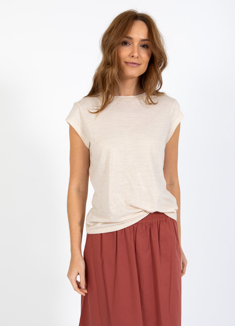 CC Heart CC HEART METALLIC T-SHIRT - KORT ÆRME T-Shirt Sand/gold - 280