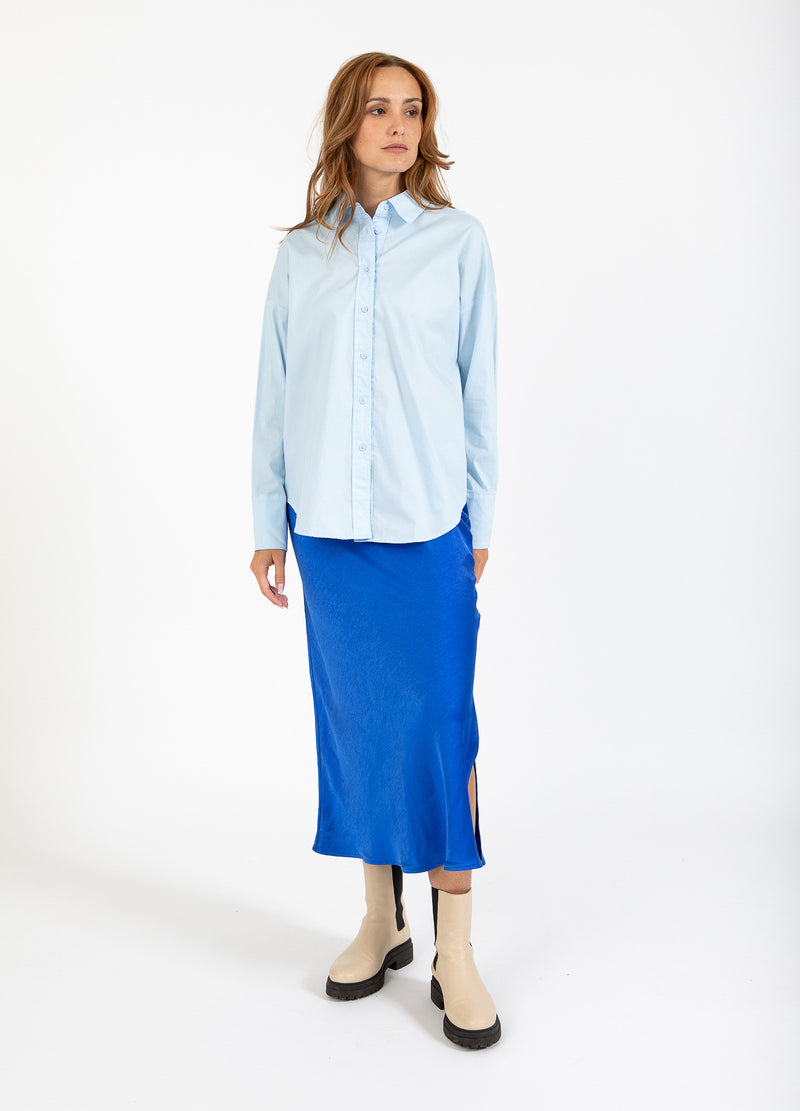 CC Heart CC HEART MILLIE ENSFARVET LØS SKJORTE Shirt/Blouse Light blue - 535