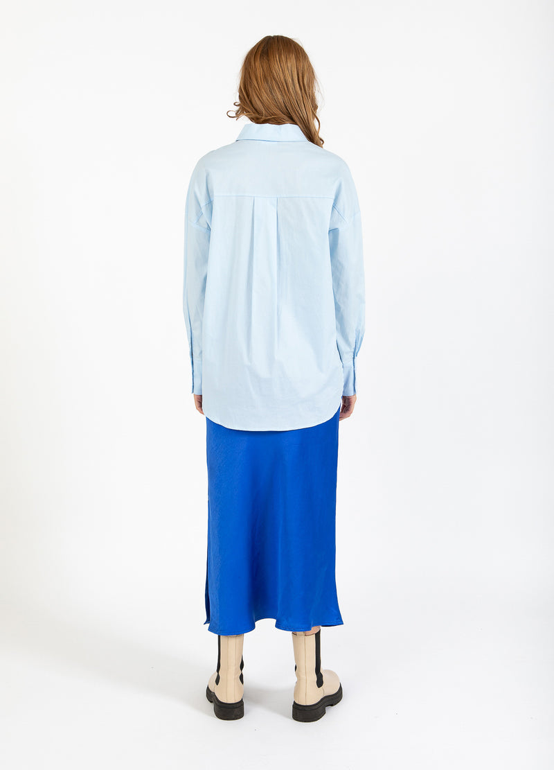 CC Heart CC HEART MILLIE ENSFARVET LØS SKJORTE Shirt/Blouse Light blue - 535