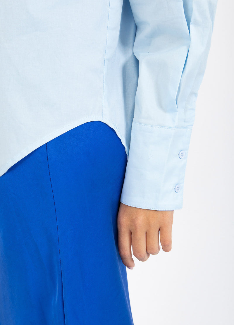 CC Heart CC HEART MILLIE ENSFARVET LØS SKJORTE Shirt/Blouse Light blue - 535