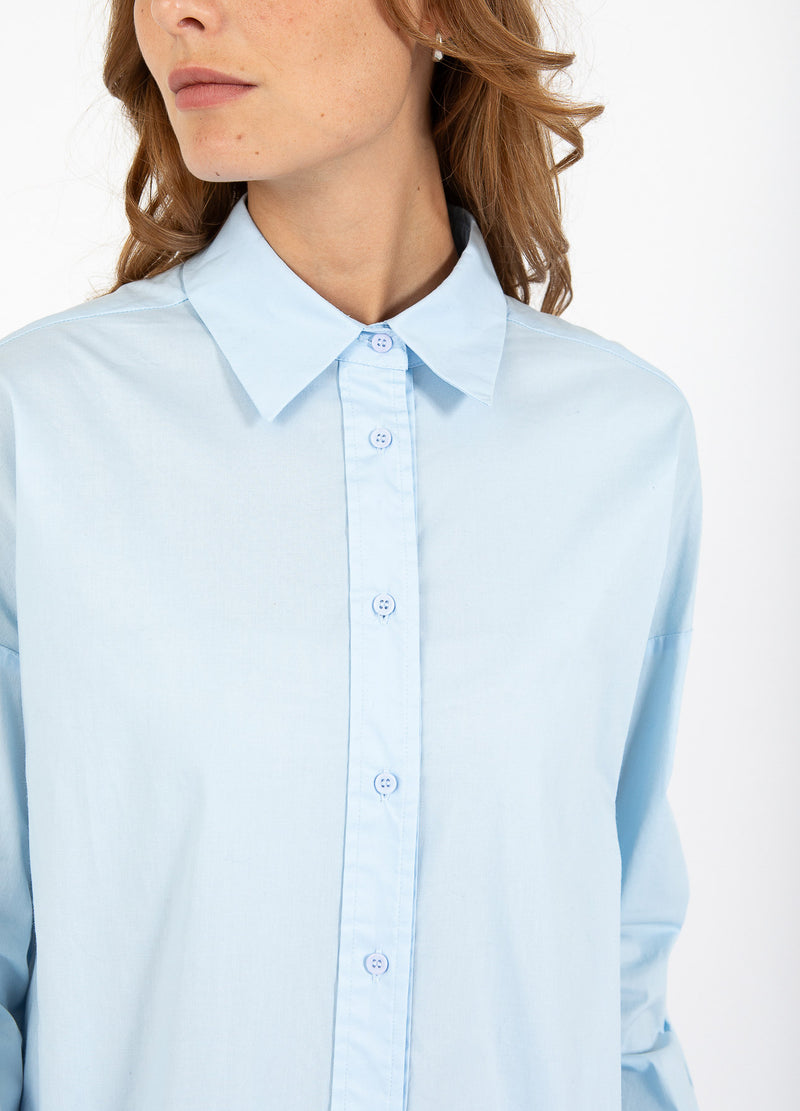 CC Heart CC HEART MILLIE ENSFARVET LØS SKJORTE Shirt/Blouse Light blue - 535