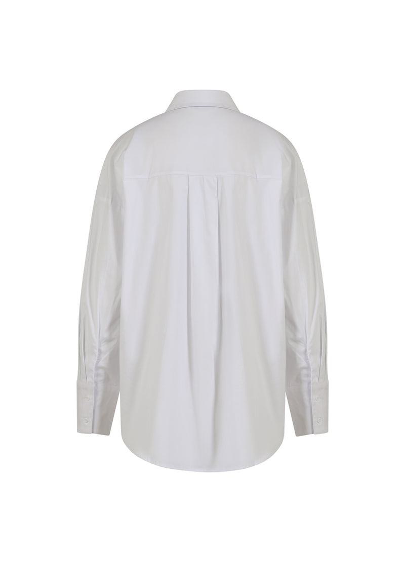 CC Heart CC HEART MILLIE ENSFARVET LØS SKJORTE Shirt/Blouse White - 200