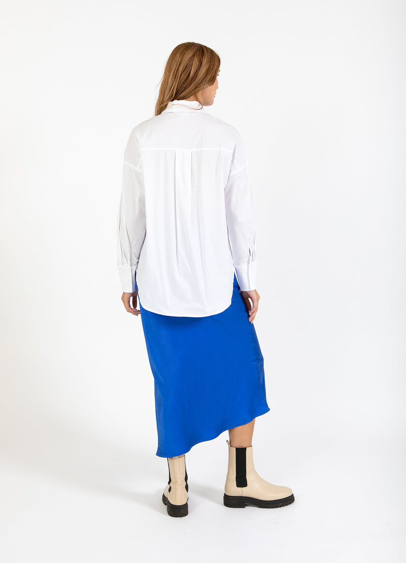 CC Heart CC HEART MILLIE ENSFARVET LØS SKJORTE Shirt/Blouse White - 200