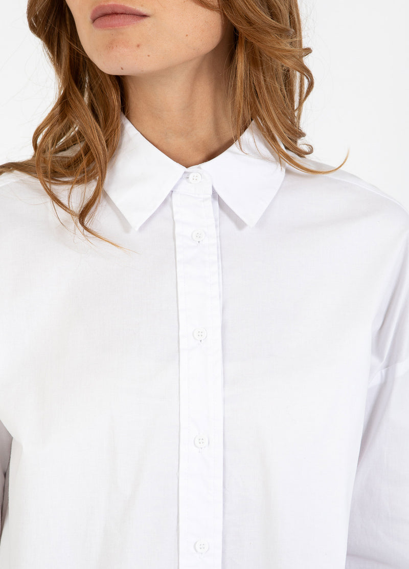 CC Heart CC HEART MILLIE ENSFARVET LØS SKJORTE Shirt/Blouse White - 200