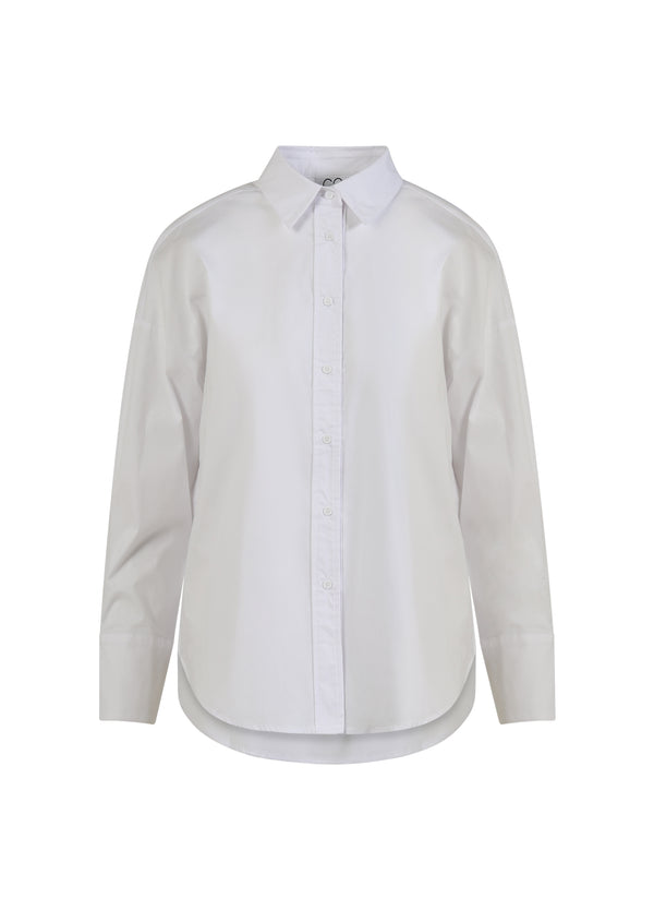 CC Heart CC HEART MILLIE ENSFARVET LØS SKJORTE Shirt/Blouse White - 200