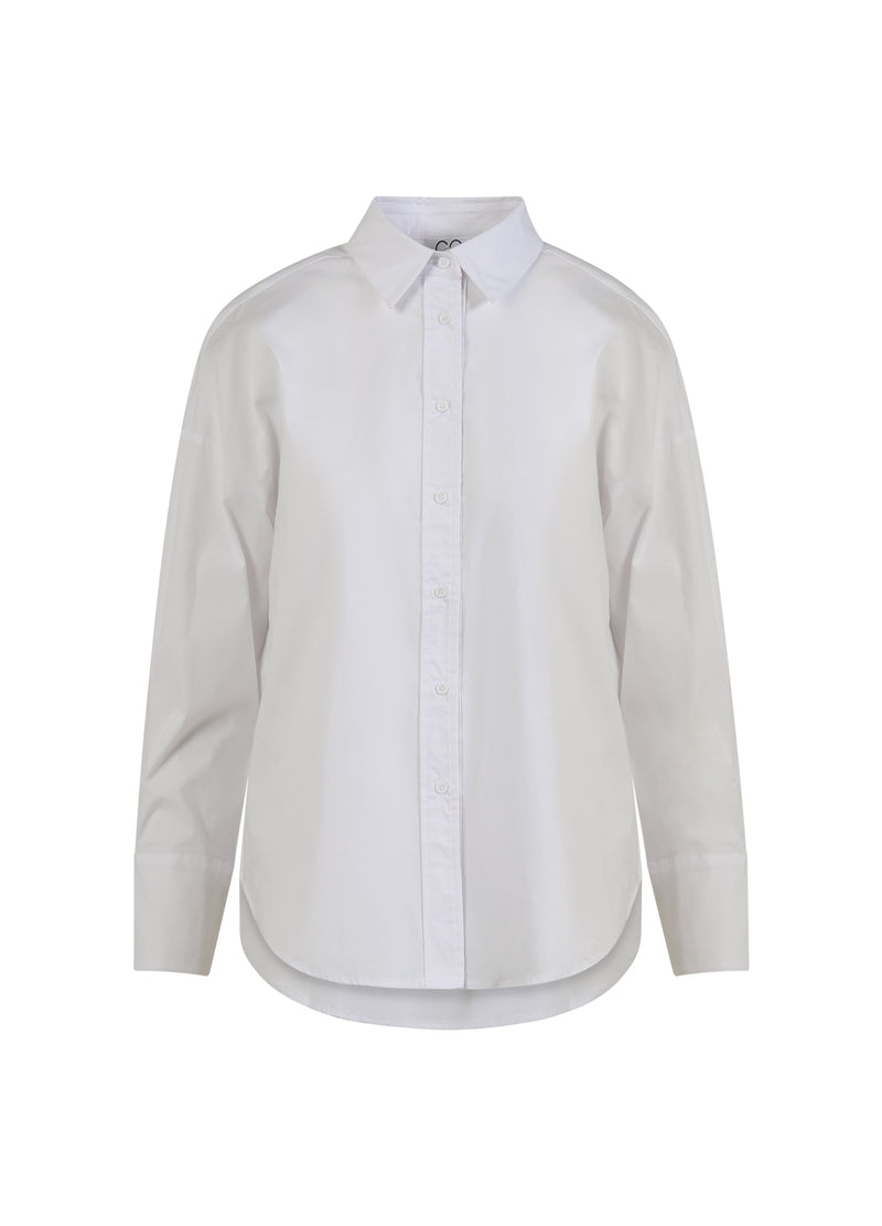 CC Heart CC HEART MILLIE ENSFARVET LØS SKJORTE Shirt/Blouse White - 200