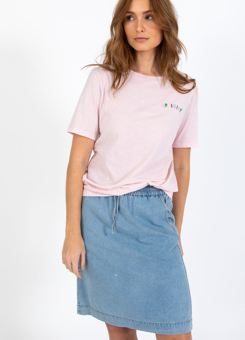CC Heart CC HEART OPTIMIST TEE - MIDI ÆRME T-Shirt Daisy Pink - 600