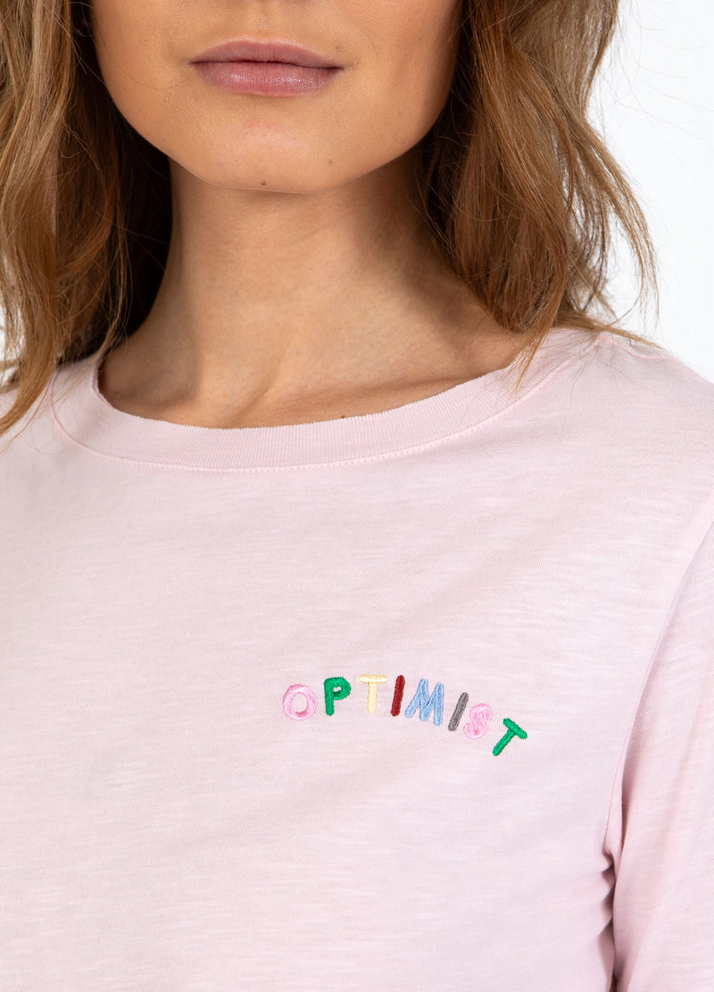 CC Heart CC HEART OPTIMIST TEE - MIDI ÆRME T-Shirt Daisy Pink - 600