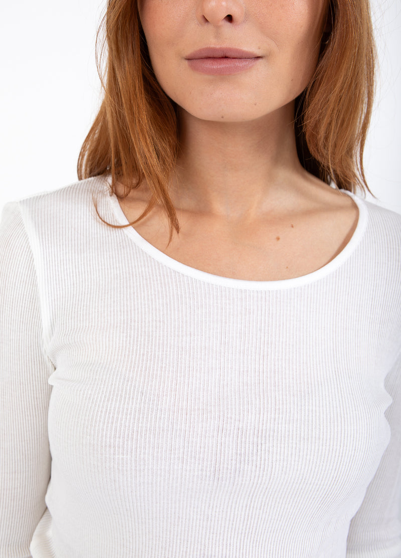 CC Heart CC HEART POPPY SILKE RIB BLUSE Shirt/Blouse White - 200