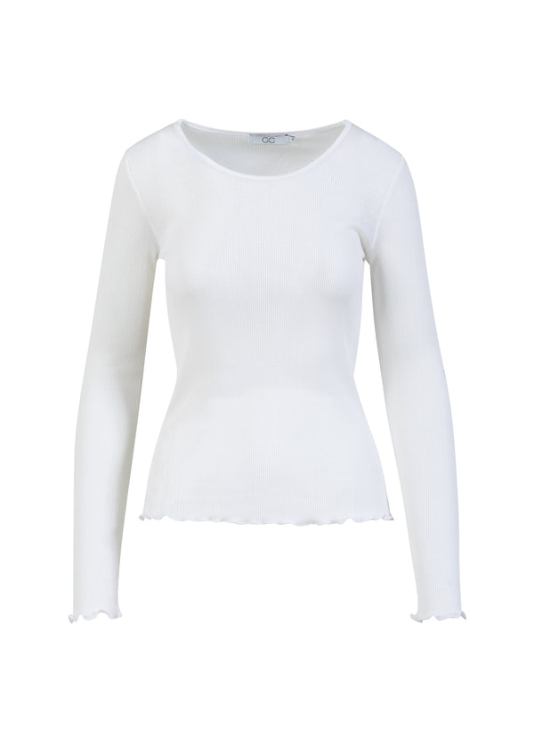 CC Heart CC HEART POPPY SILKE RIB BLUSE Shirt/Blouse White - 200