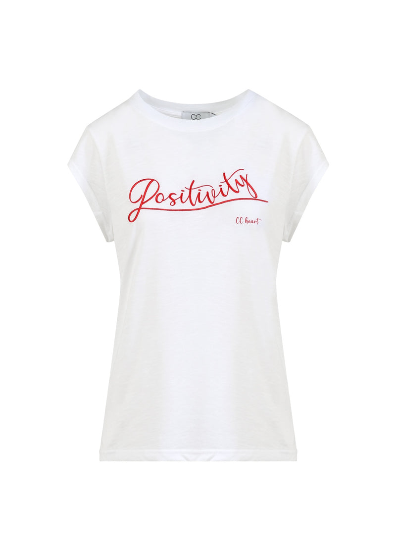 CC Heart CC HEART POSITIVITY T-SHIRT - KORTÆRME T-Shirt White - 200