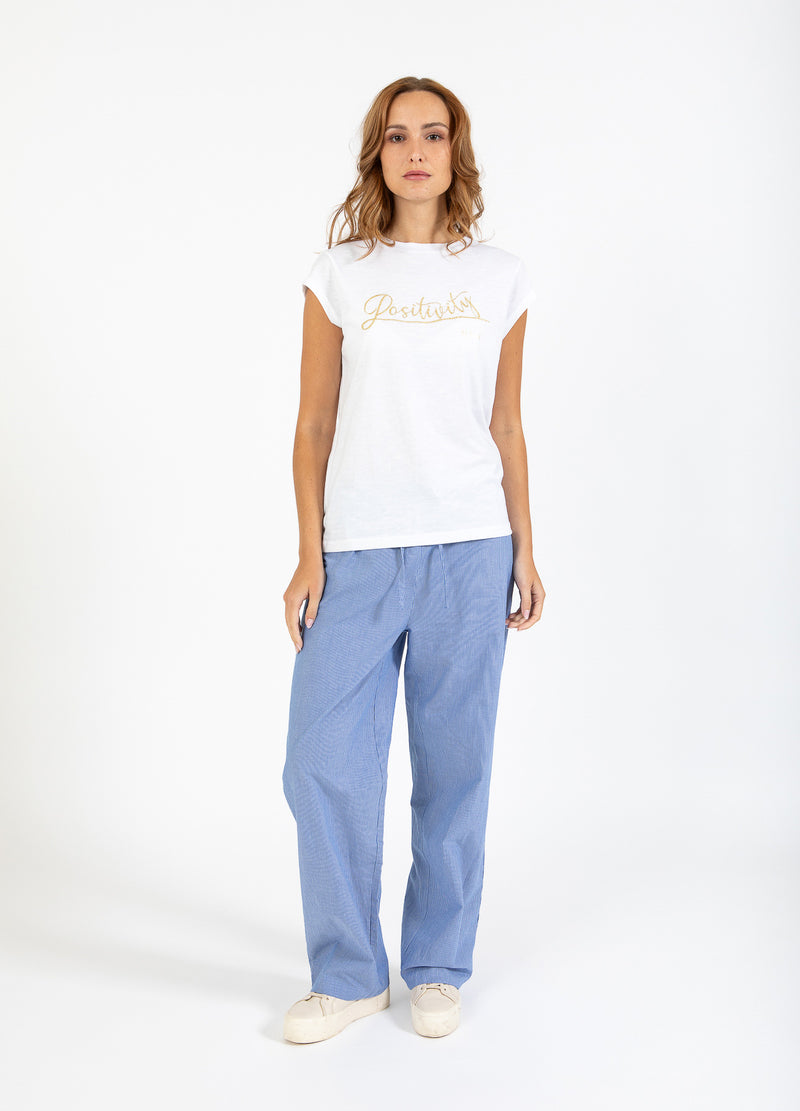 CC Heart CC HEART POSITIVITY T-SHIRT - KORTÆRME T-Shirt White/gold - 200