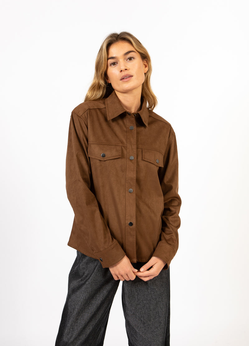 CC Heart CC HEART ROMY SKJORTEJAKKE Outerwear Chocolate brown - 349