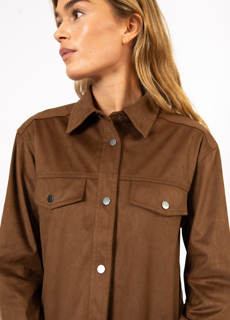 CC Heart CC HEART ROMY SKJORTEJAKKE Outerwear Chocolate brown - 349