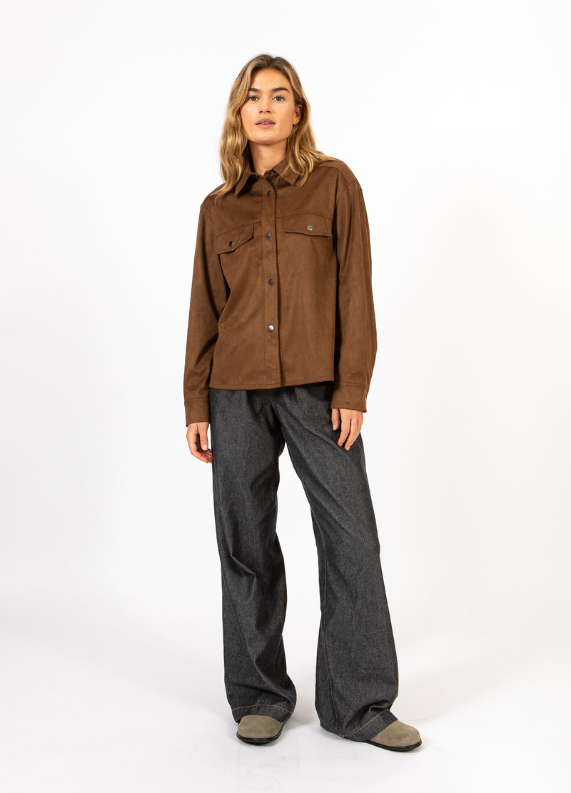 CC Heart CC HEART ROMY SKJORTEJAKKE Outerwear Chocolate brown - 349