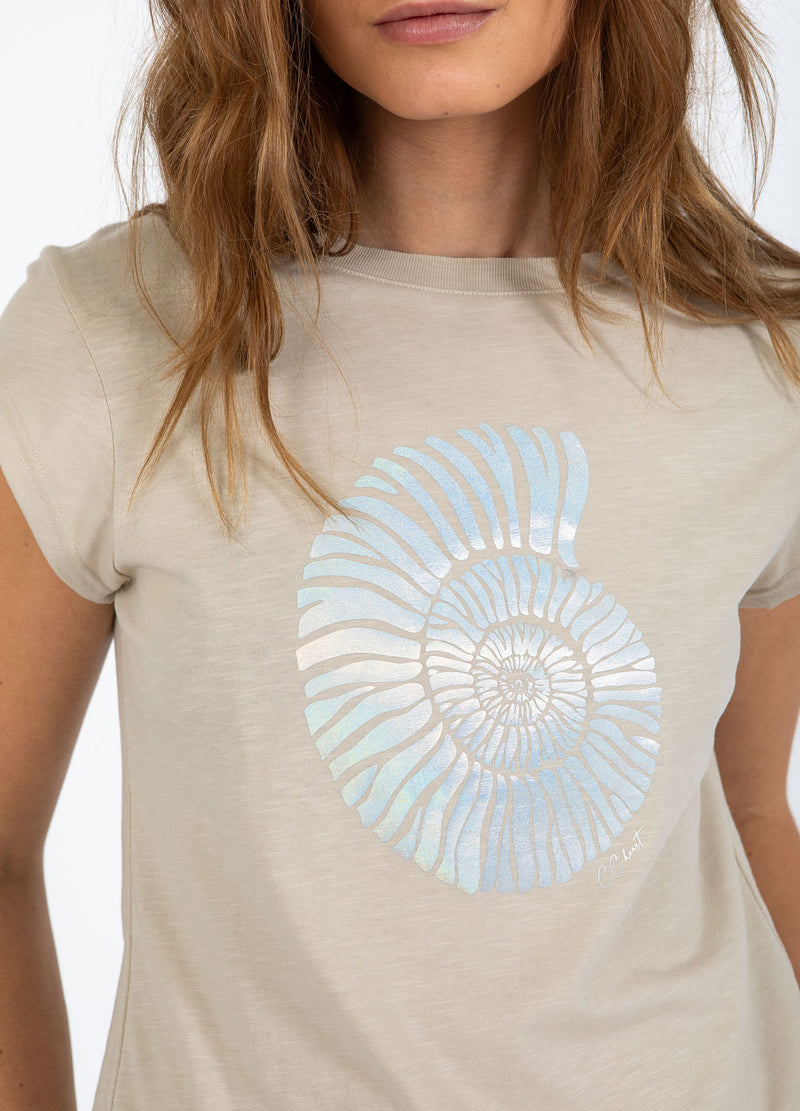 CC Heart CC HEART SHELL TEE - KORT ÆRME T-Shirt Light khaki - 435