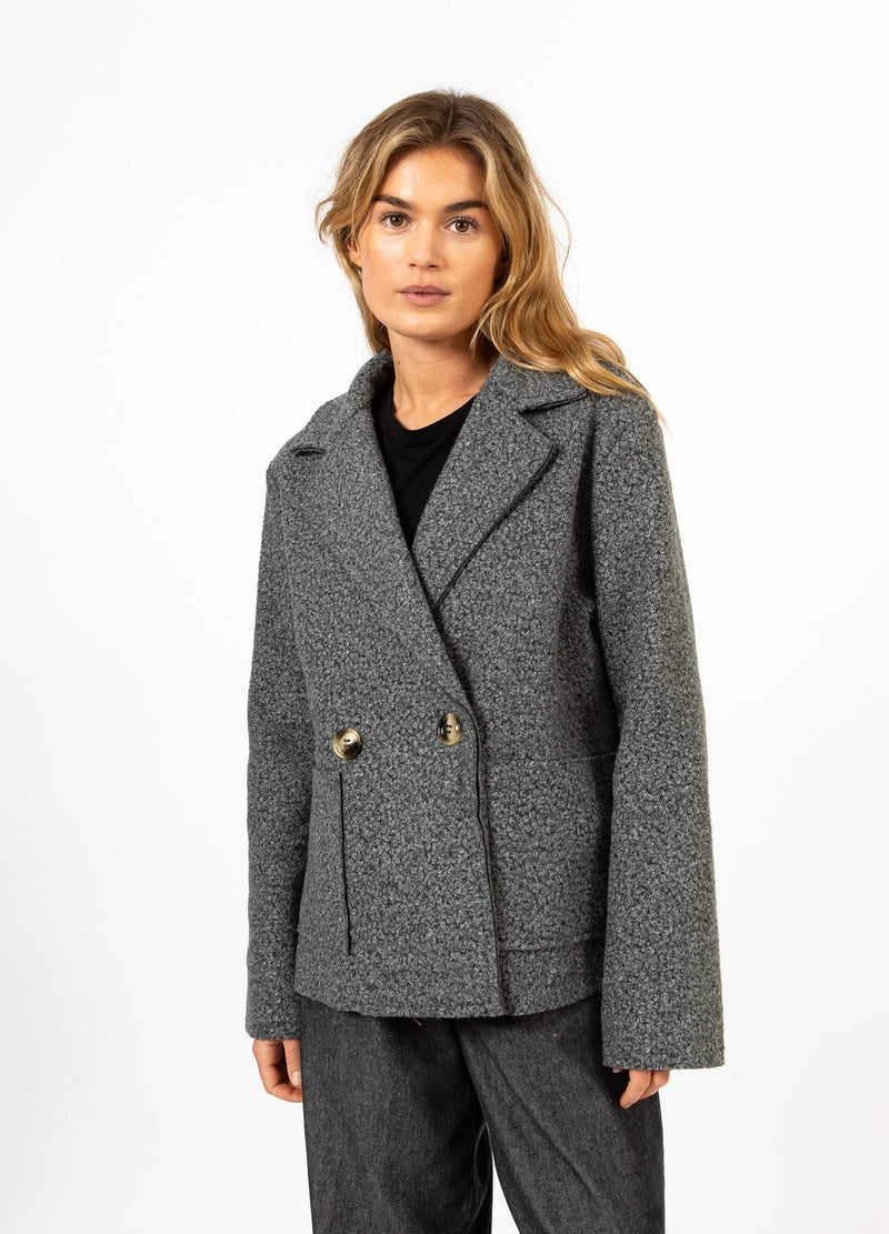 CC Heart CC HEART SIENNA BOUCLE JAKKE Outerwear Dark Grey - 101