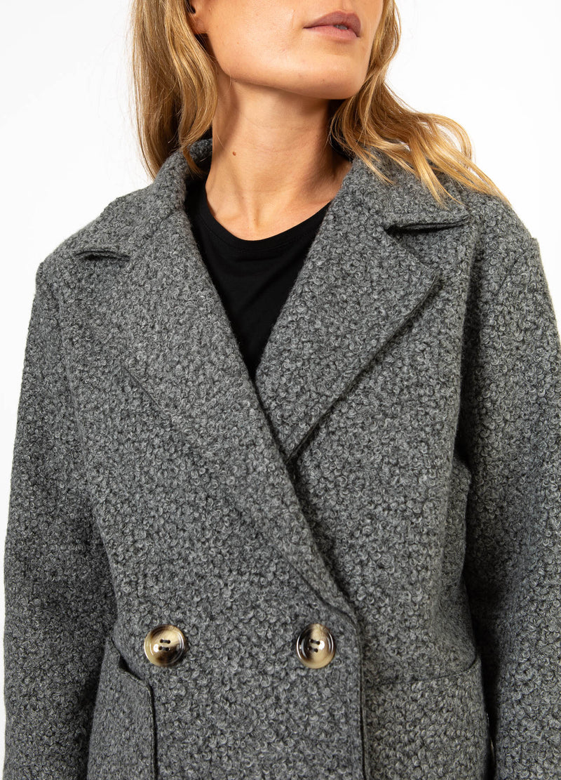 CC Heart CC HEART SIENNA BOUCLE JAKKE Outerwear Dark Grey - 101