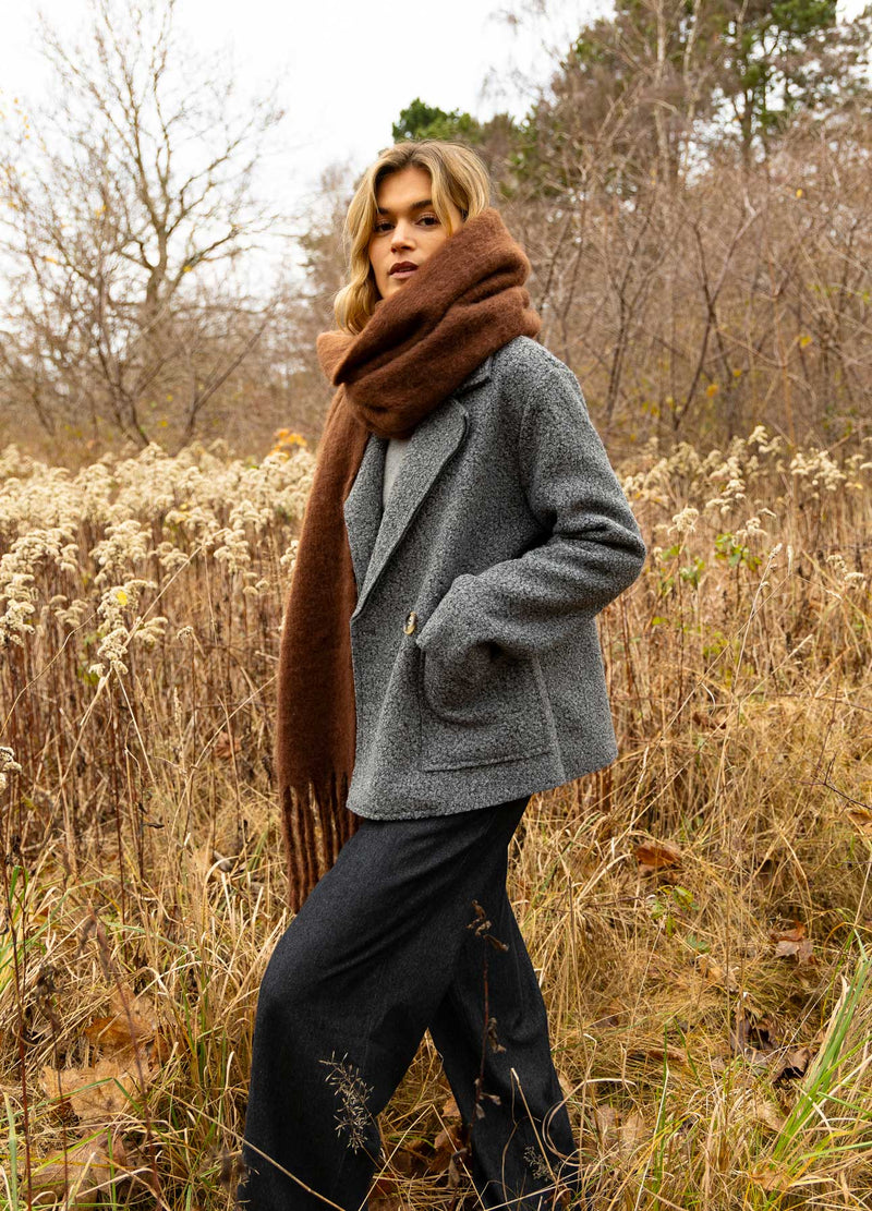 CC Heart CC HEART SIENNA BOUCLE JAKKE Outerwear Dark Grey - 101