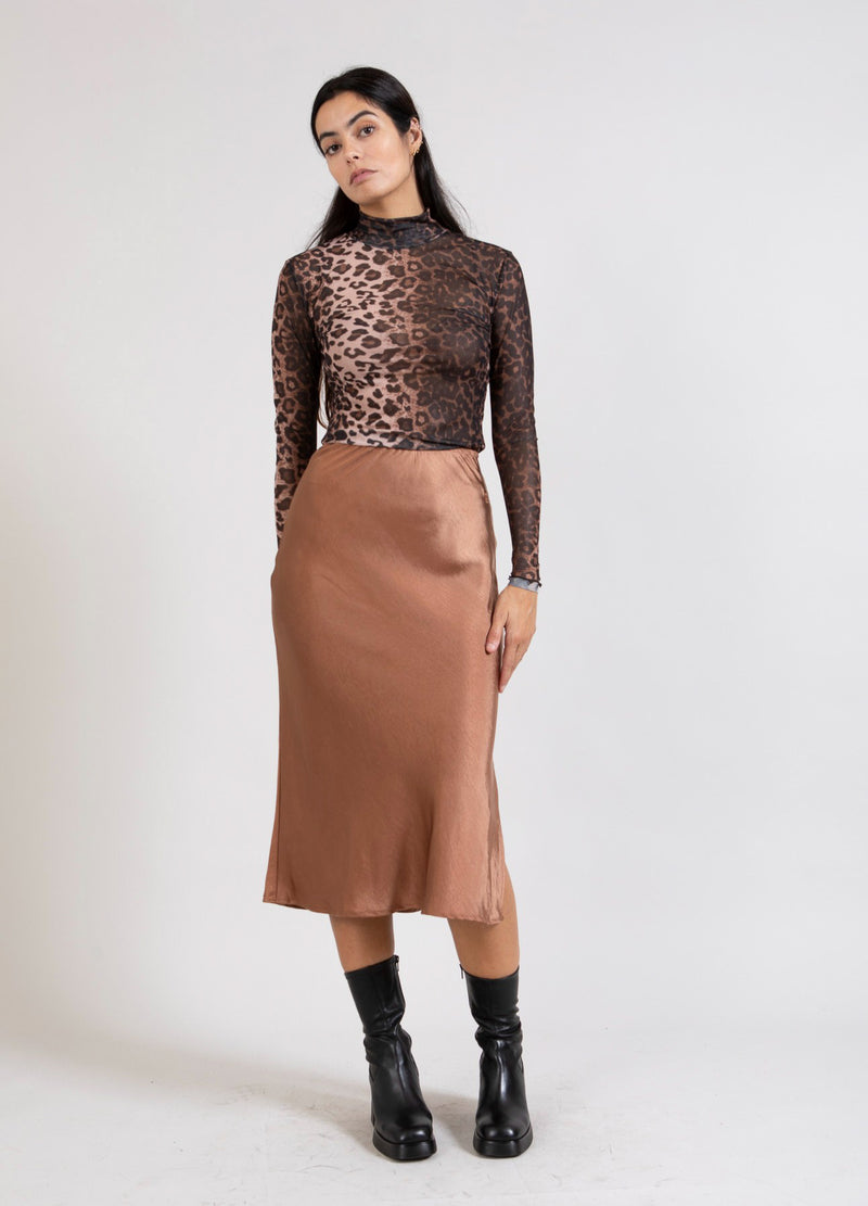 CC Heart CC HEART SKYLER MEDI NEDERDEL Skirt Metallic brown - 333