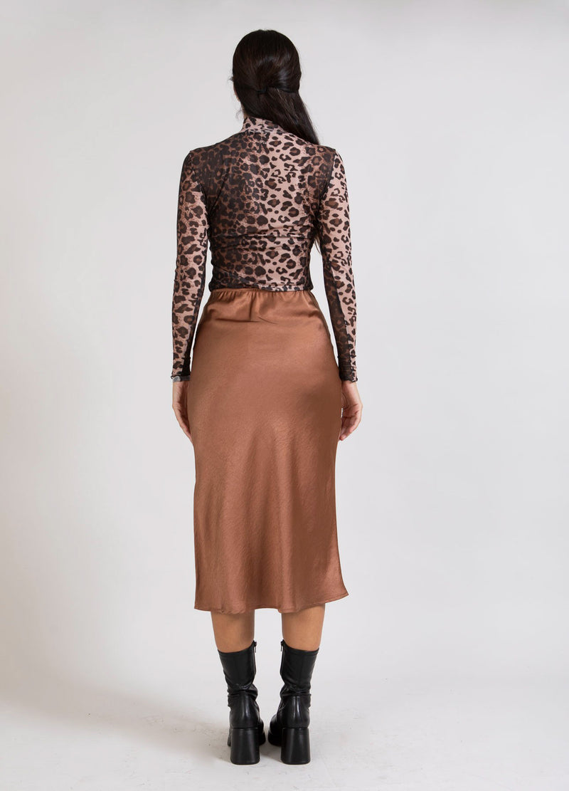 CC Heart CC HEART SKYLER MEDI NEDERDEL Skirt Metallic brown - 333