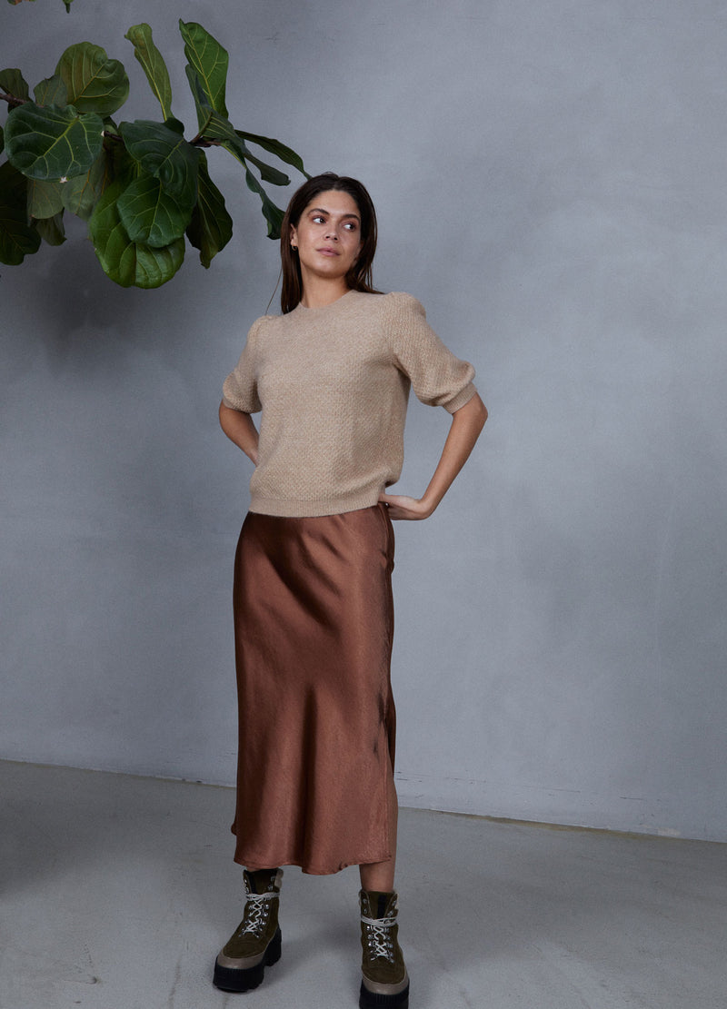 CC Heart CC HEART SKYLER MEDI NEDERDEL Skirt Metallic brown - 333