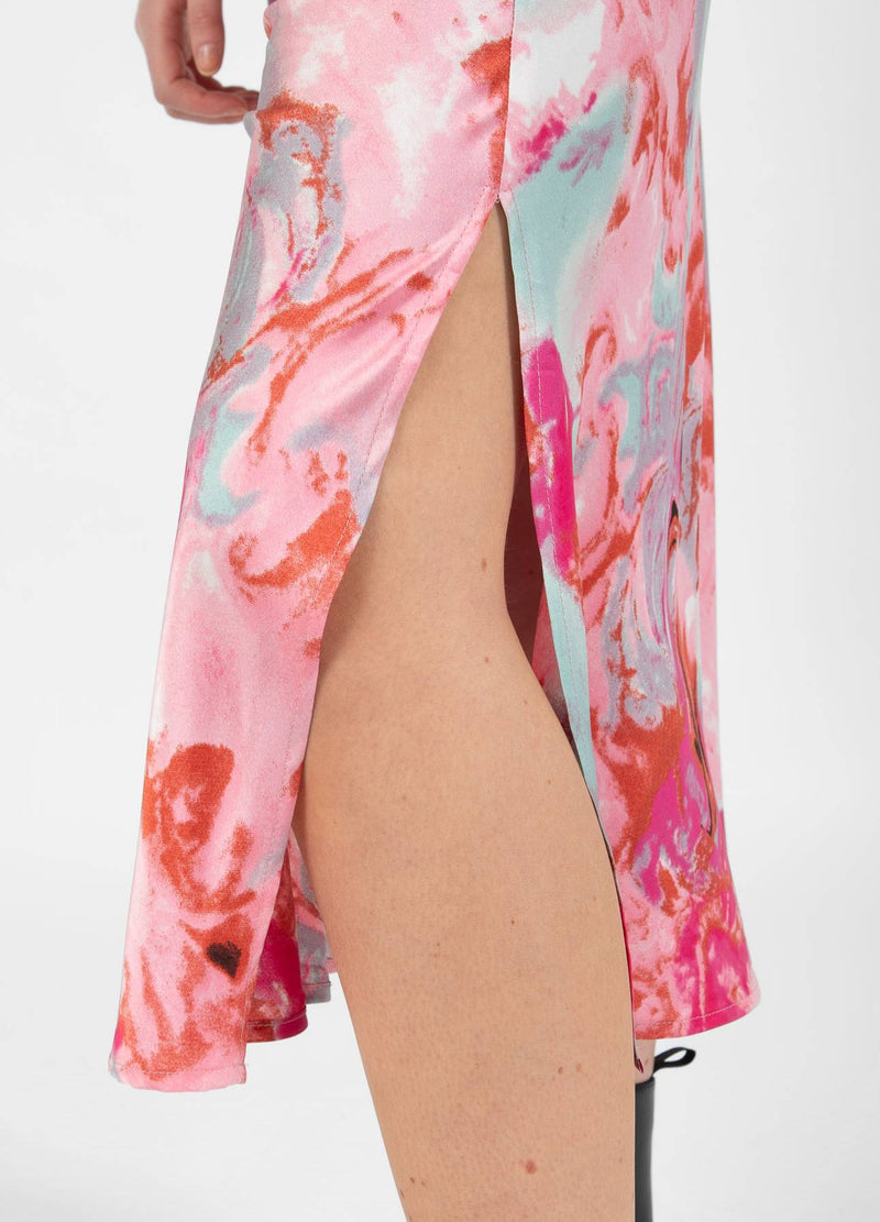 CC Heart CC HEART SKYLER MEDI NEDERDEL MED PRINT Skirt Red/pink flower - 661