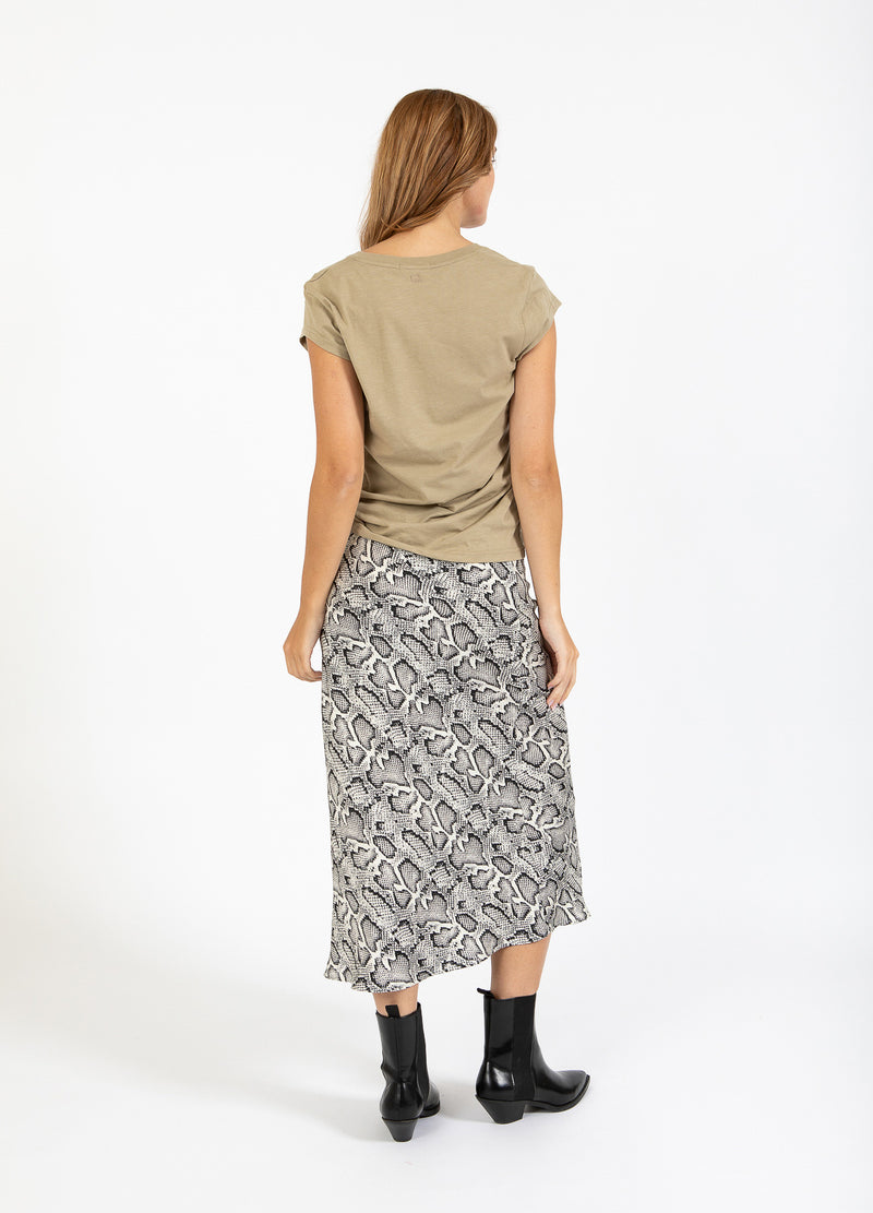CC Heart CC HEART SKYLER MEDI NEDERDEL MED PRINT Skirt White snake print - 270