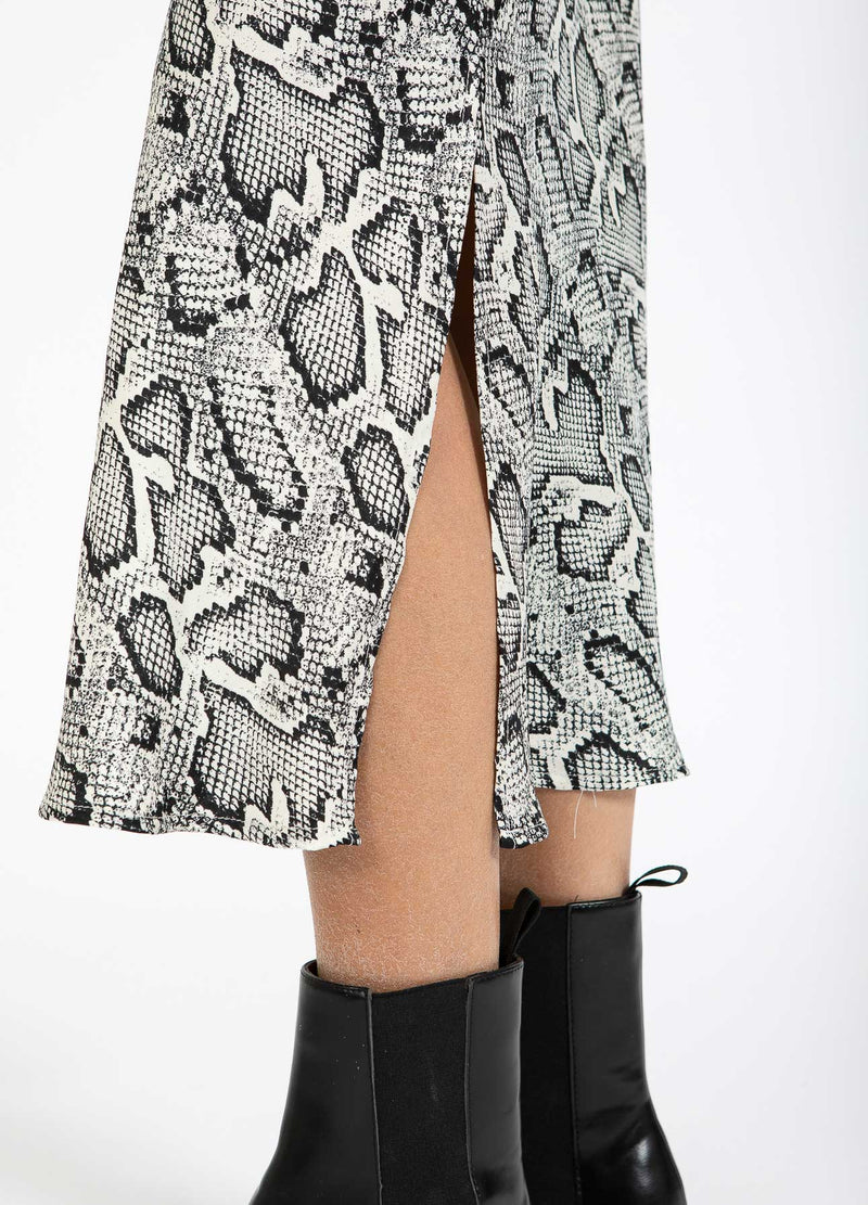 CC Heart CC HEART SKYLER MEDI NEDERDEL MED PRINT Skirt White snake print - 270