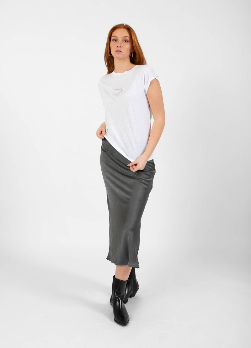 CC Heart CC HEART SKYLER MEDI NEDERDEL Skirt Dark Stone Grey - 149