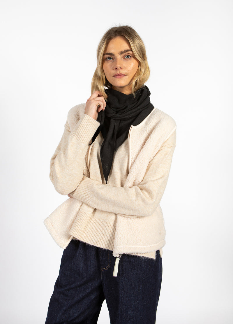 CC Heart CC HEART SOFT CASHMERE TREKANTSTØRKLÆDE Accessories Black - 100