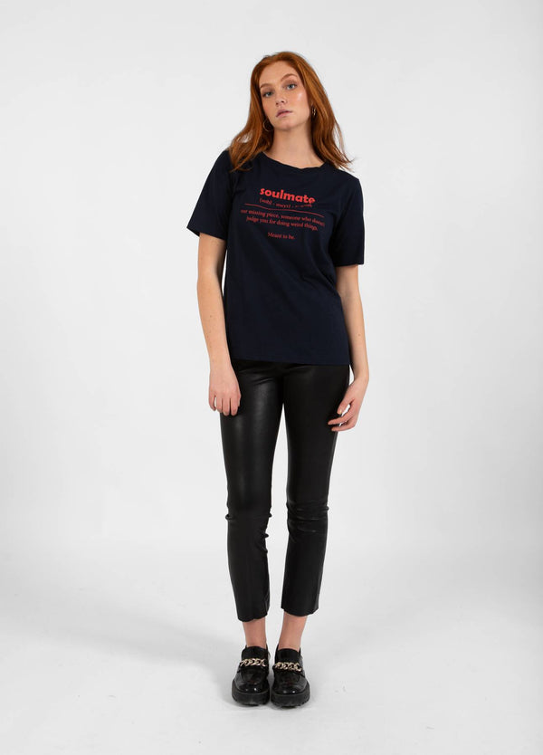 CC Heart CC HEART SOULMATE T-SHIRT - MELLEM ÆRME T-Shirt Night Sky Blue - 502