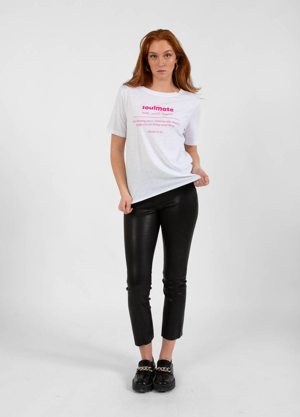CC Heart CC HEART SOULMATE T-SHIRT - MELLEM ÆRME T-Shirt White - 200