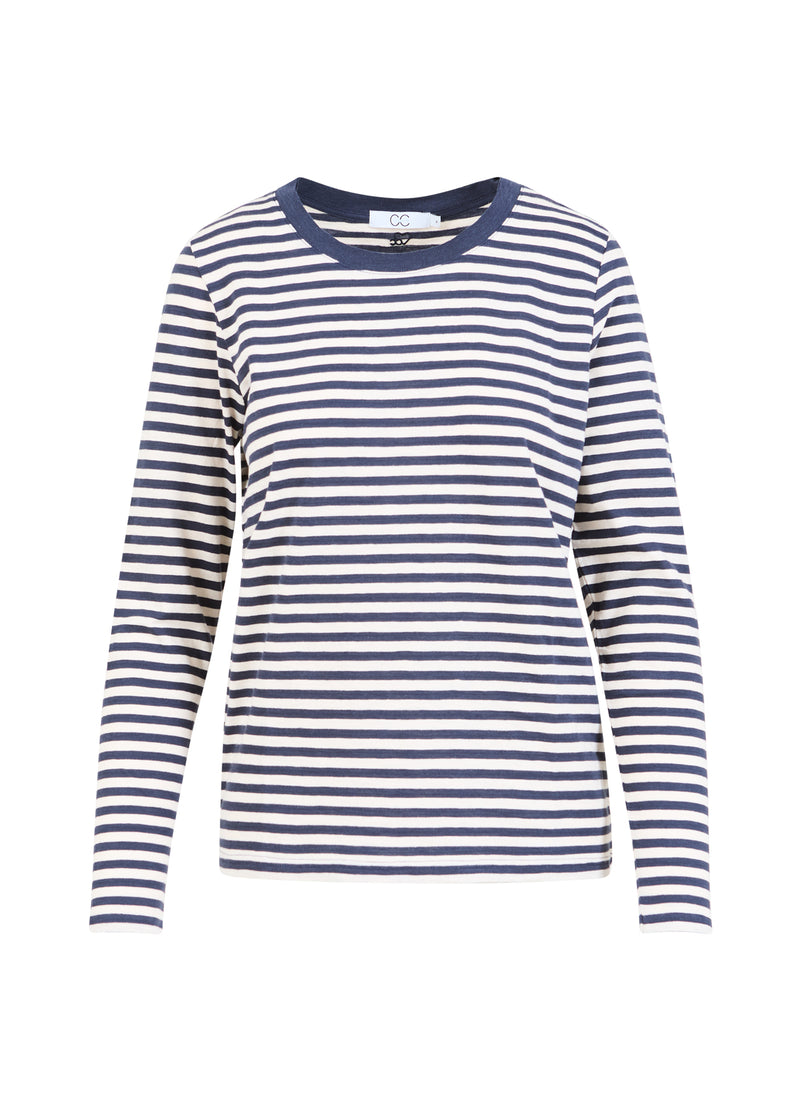 CC Heart CC HEART STRIPE LANG T-SHIRT T-Shirt Night sky blue/cream - 962