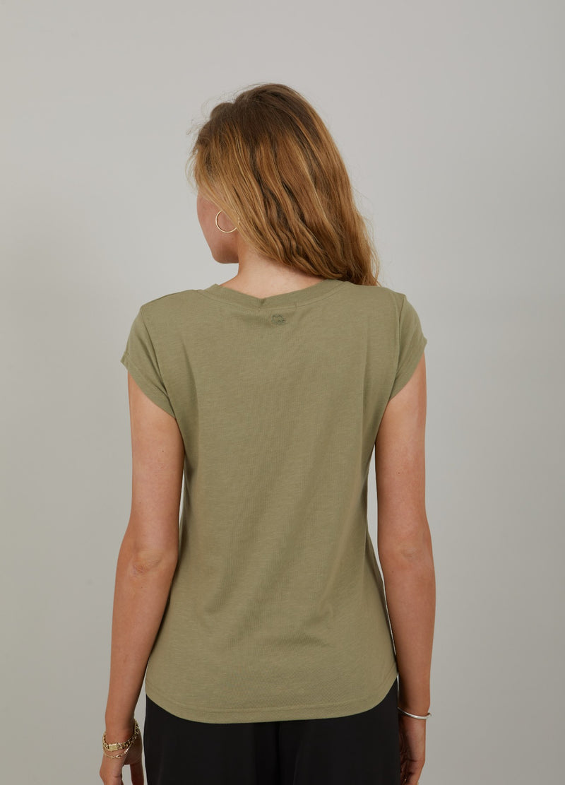 CC Heart CC HJERTE T-SHIRT T-Shirt Dusty olive - 479