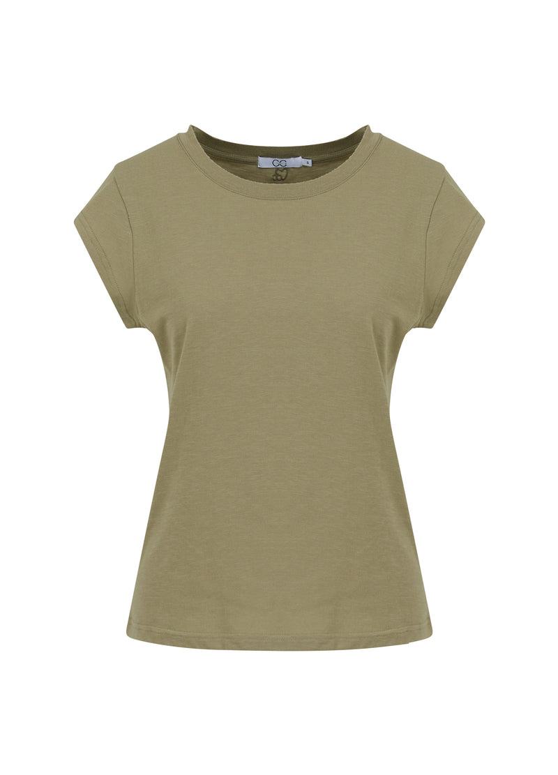 CC Heart CC HJERTE T-SHIRT T-Shirt Dusty olive - 479