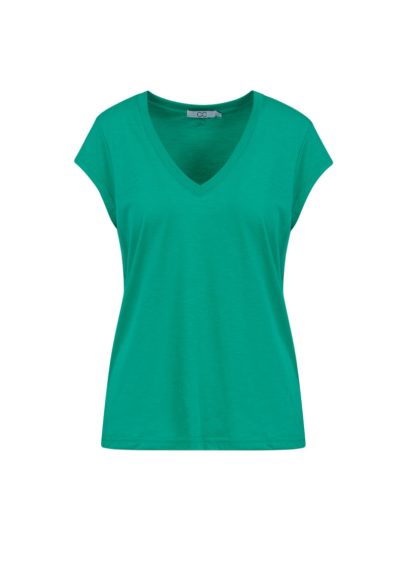 CC Heart CC HEART V-HALS T-SHIRT T-Shirt Clover green - 408