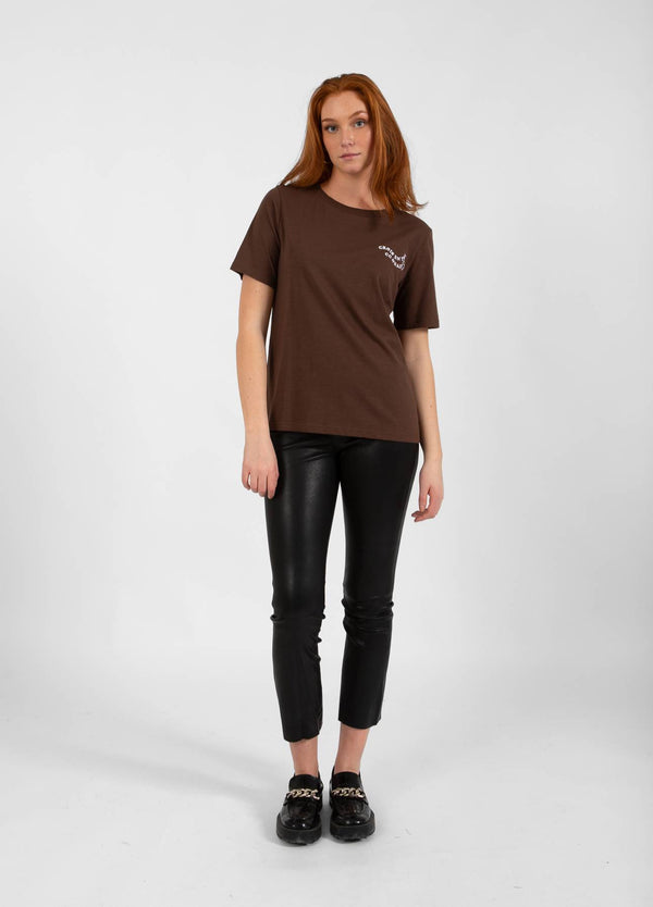 CC Heart CC HEART TOI T-SHIRT - MELLEM ÆRME T-Shirt Chocolate nut - 389