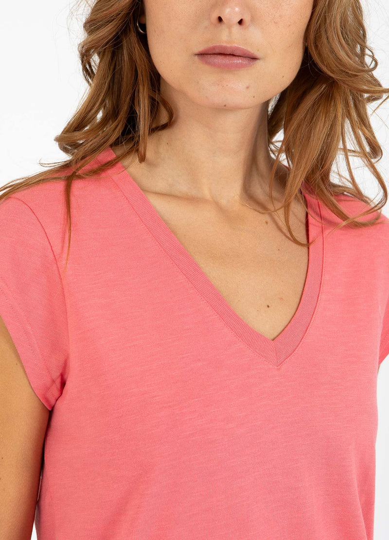 CC Heart CC HEART V-HALS T-SHIRT T-Shirt Coral paradise - 637